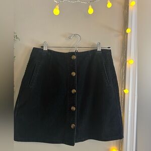 Black corduroy mini skirt - YMI Jeans